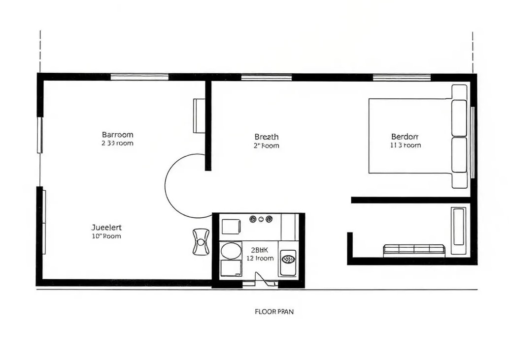 Amberstone Vectra 2 BHK Floor Plan